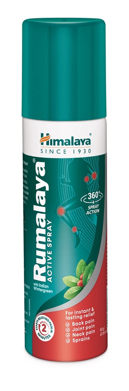 Himalaya Rumalaya Spray|Quick&Long-Lasting Relief From Body Pain|Back Pain,Knee Pain,Joint Pain,Muscle Pain,Sprains|Ayurvedic|50G