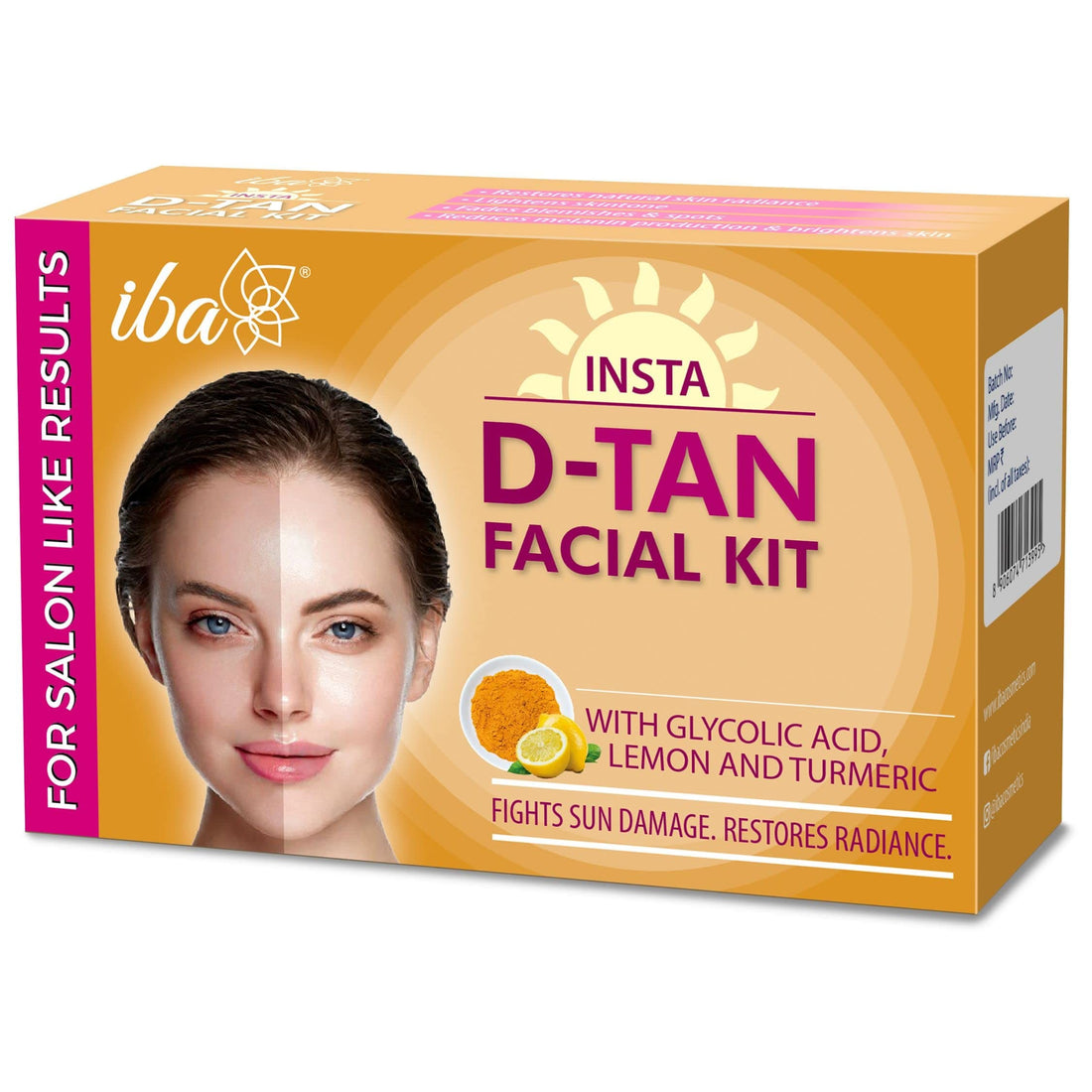 D-Tan Facial Kit (6 Steps Single Use) | For Tan Removal and Glow | 6 Steps Single Use Kit | Salone Like Results | Halal Certified & Vegan Makeup