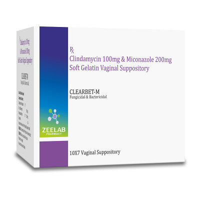 Clindamycin 100mg & Miconazole 200mg Vaginal Suppository