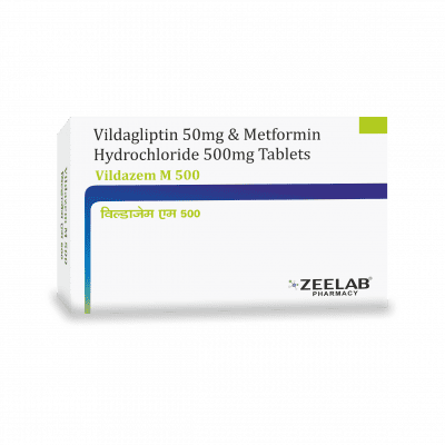 Vildagliptin 50mg and Metformin Hydrochloride 500mg Tablets IP
