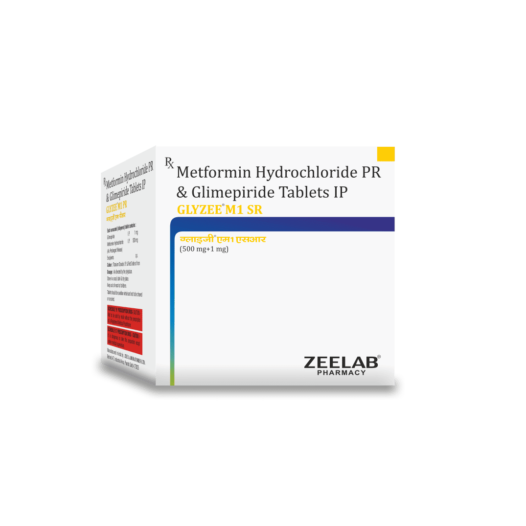 Metformin Hydrochloride 500mg (Prolonged release) and Glimepiride 1mg Tablets IP