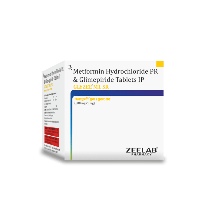 Metformin Hydrochloride 500mg (Prolonged release) and Glimepiride 1mg Tablets IP