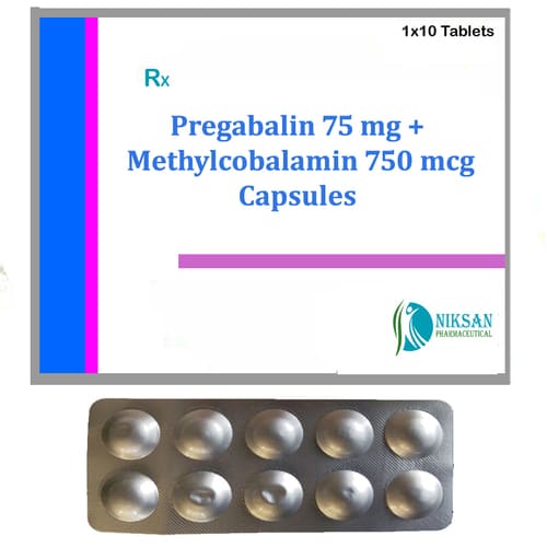 Pregabalin 75mg and Methylcobalamin 750mcg Tablets
