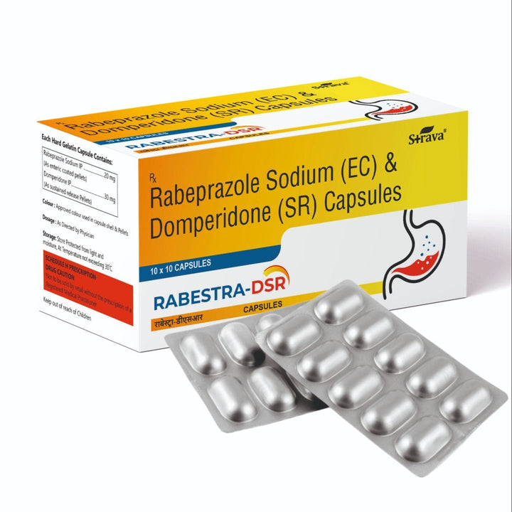 Rabeprazole 20mg (Enteric Coated) and Domperidone 30mg (Sustained Release) Capsules