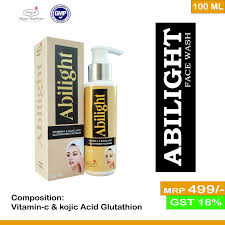 ABILIGHT FACEWASH : Glutathione,Kojic Acid & Vitamin C, 100ml