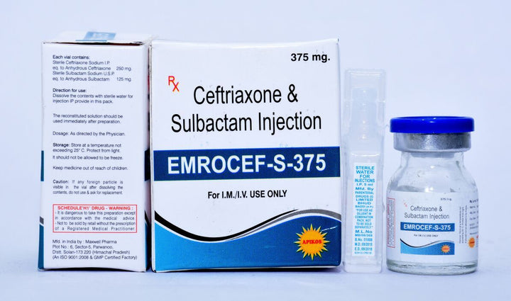Ceftriaxone 250 mg and Sulbactam 125 mg Injection
