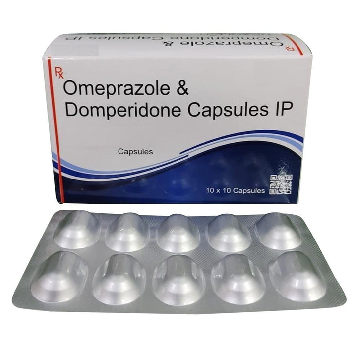 Omeprazole 20mg and Domperidone 10mg Capsules IP