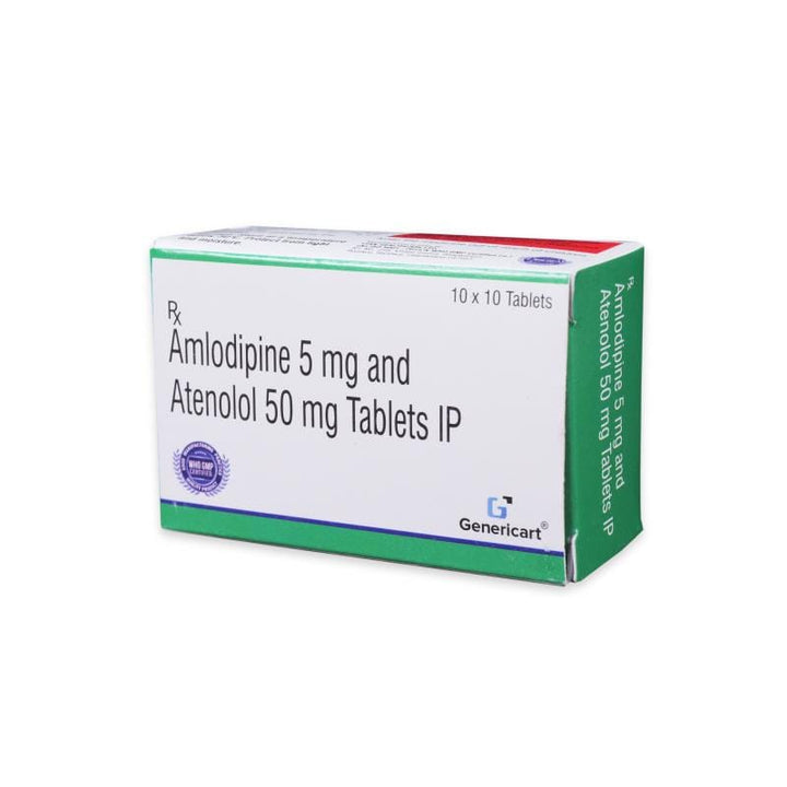 Amlodipine 5mg and Atenolol 50mg Tablets IP