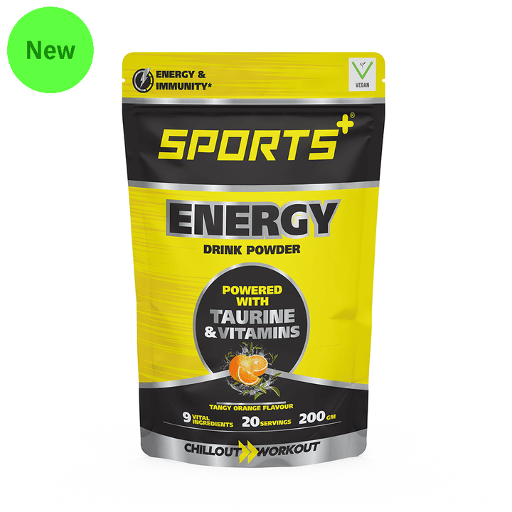 SPORTS+ Energy Drink Powder (Vegan), 200gm