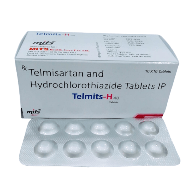 Telmisartan 40mg and Hydrochlorothiazide 12.5mg Tablets IP