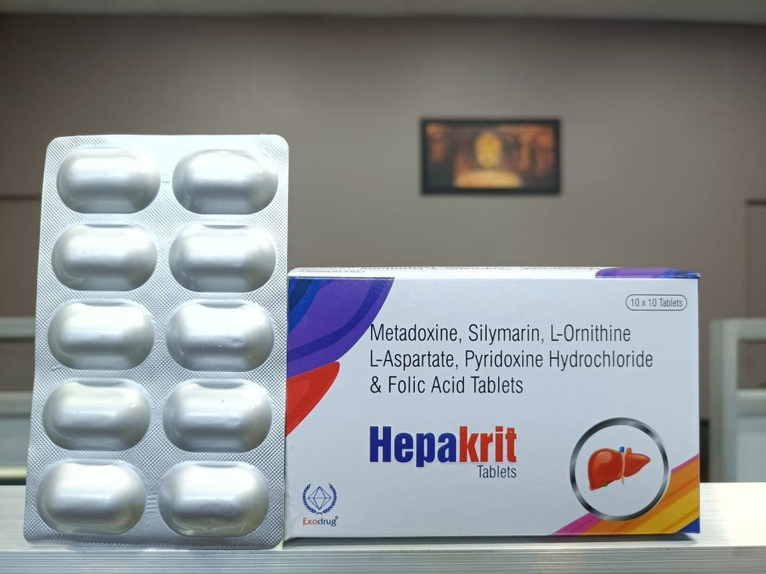 Metadoxine 150mg + Silymarin 140mg+ L-Ornithine L-Aspartate 250mg+ B- Complex Tablet