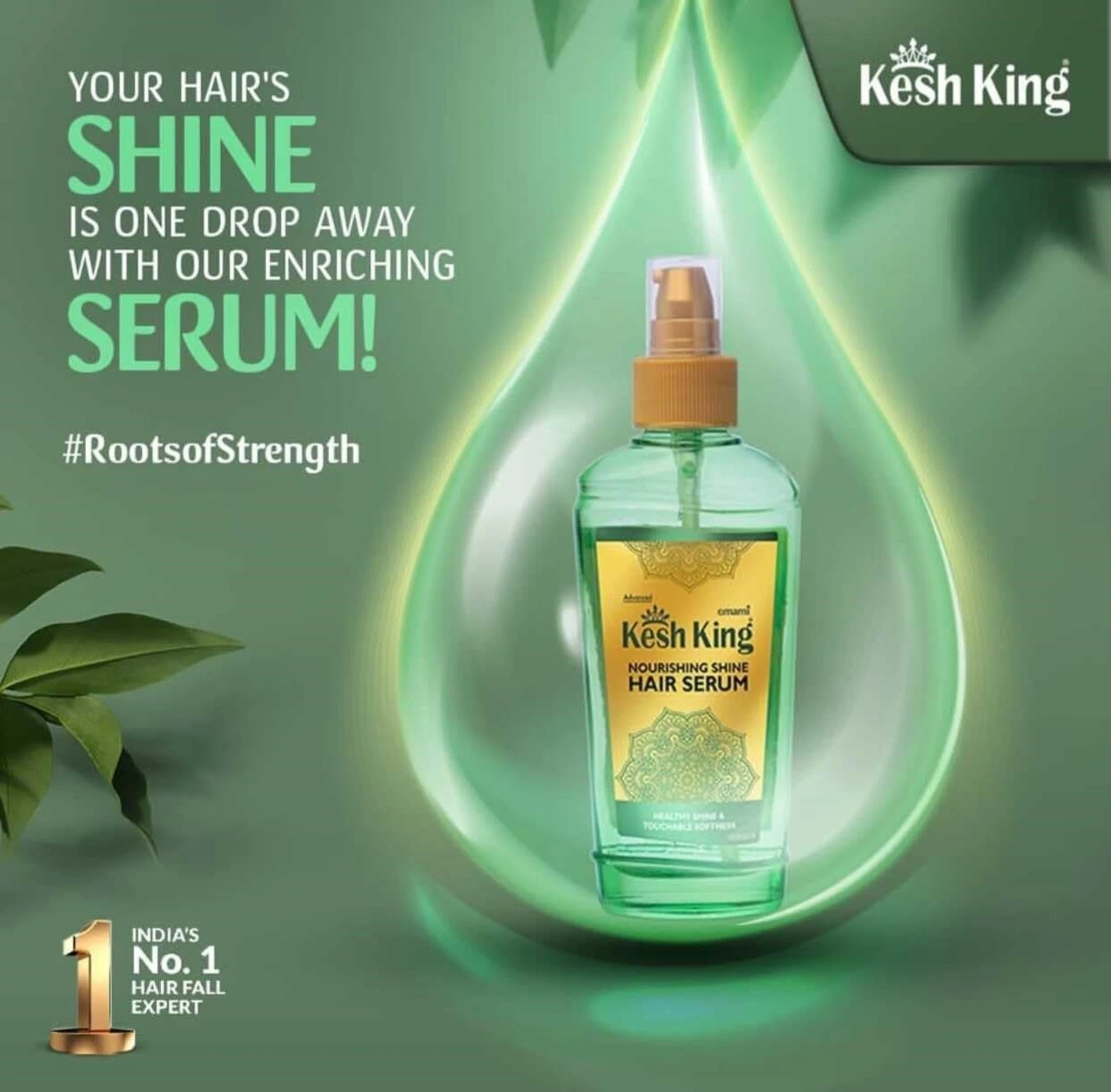 Kesh King Nourishing Shine Hair Serum | Smooth, Silky & Frizz-Free Hair | Lightweight Hair Serum | 100ml
