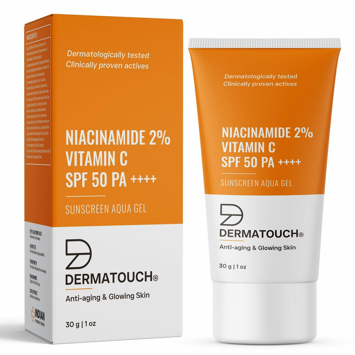 DERMATOUCH Niacinamide 2% Vitamin C SPF 50 PA++++ Sunscreen Aqua Gel 30g
