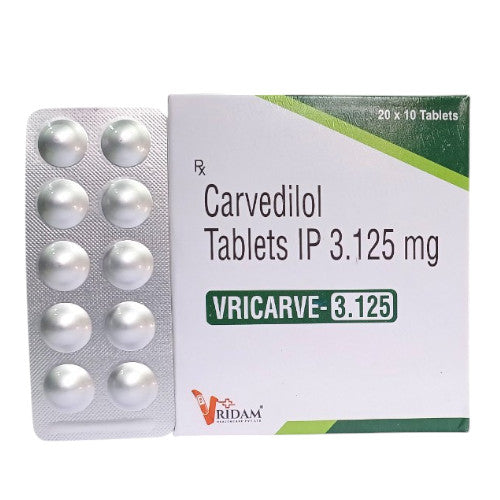 Carvedilol Tablets IP 3.125mg