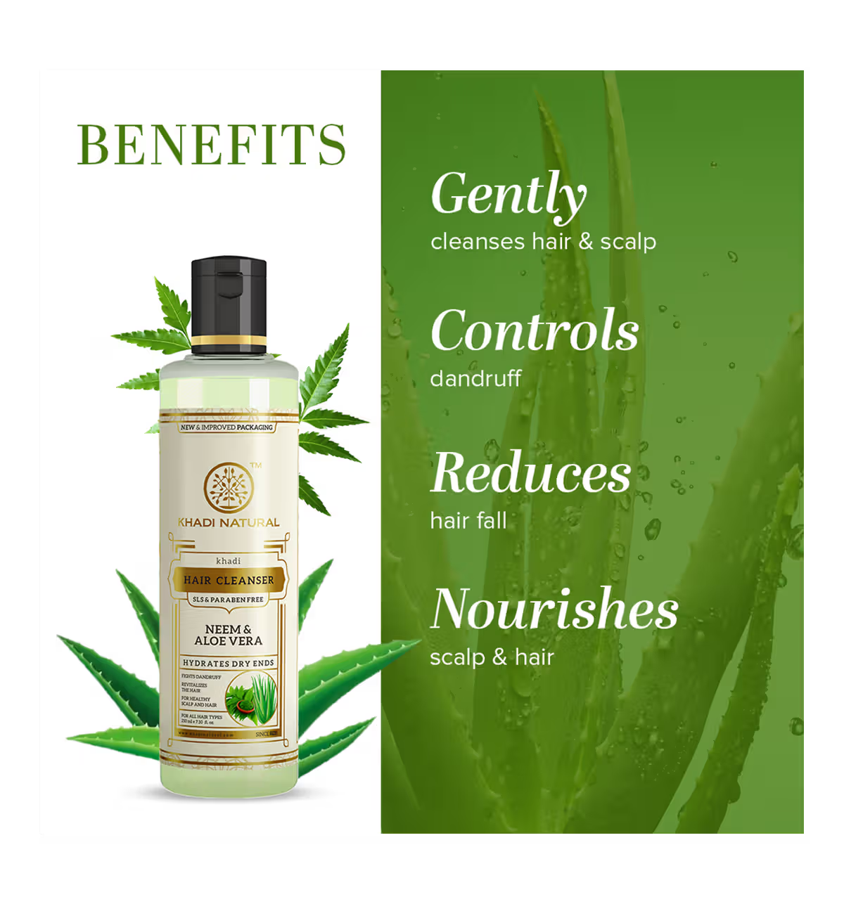 Khadi India Leafveda Herbal Hair Cleanser (210ml)