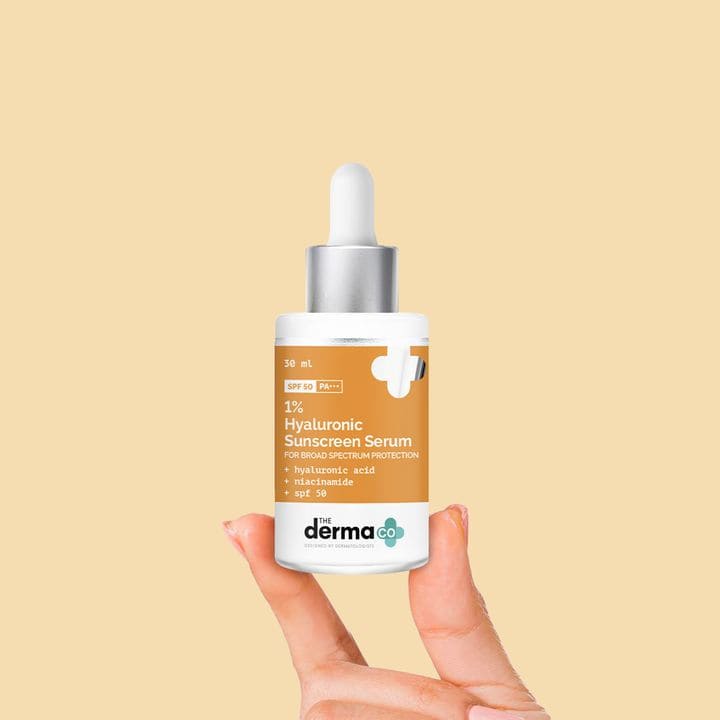 The Derma Co. 1% Hyaluronic Acid Sunscreen Serum with SPF 50 & Niacinamide - 30ml