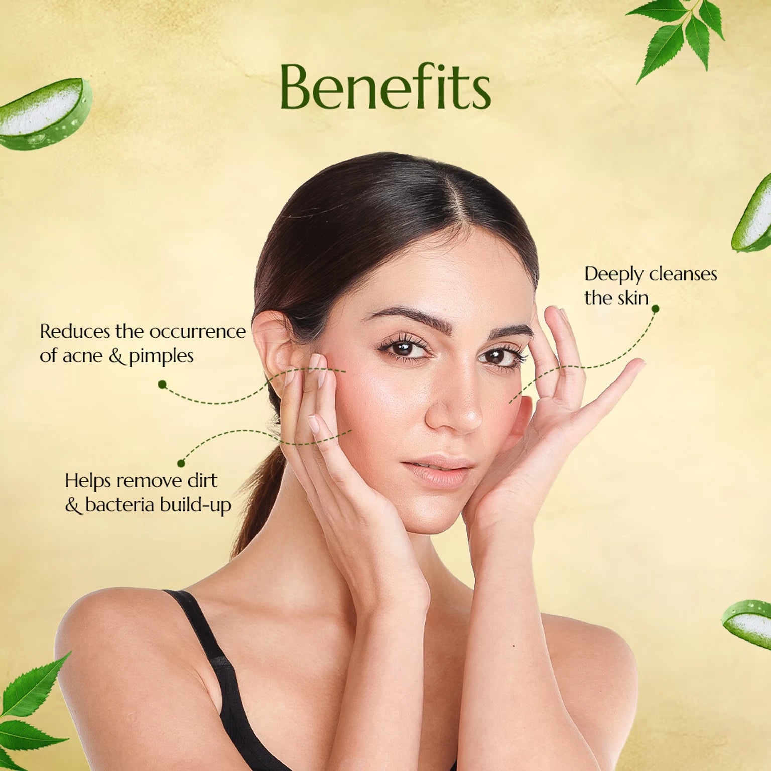 Astaberry Neem & Aloe Face Wash | Purifying Face Cleanser for Oily & Acne-Prone Skin | Deep Cleansing & Refreshing | 60ml