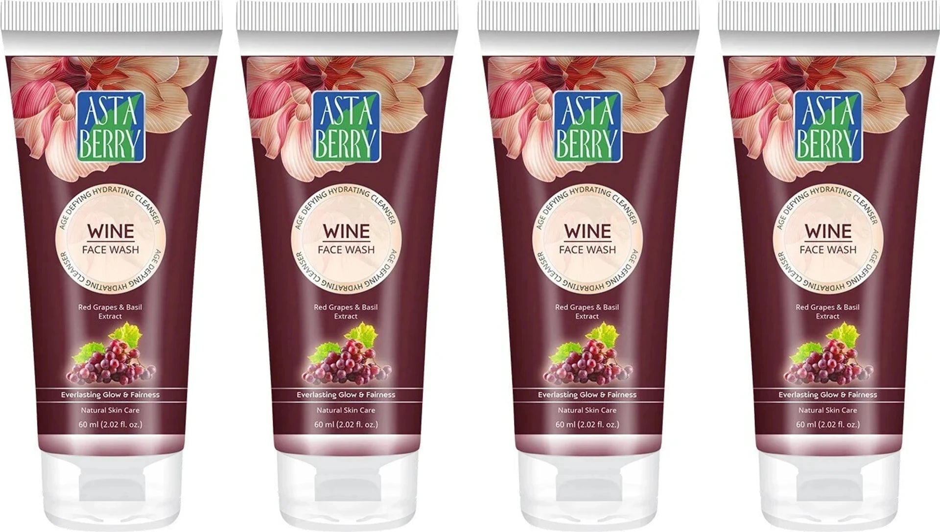 Astaberry Wine Face Wash for helps in cleansing and moisturization of the skin - providing glow and radiance | exerts a powerful antioxidant effect to help delay ageing