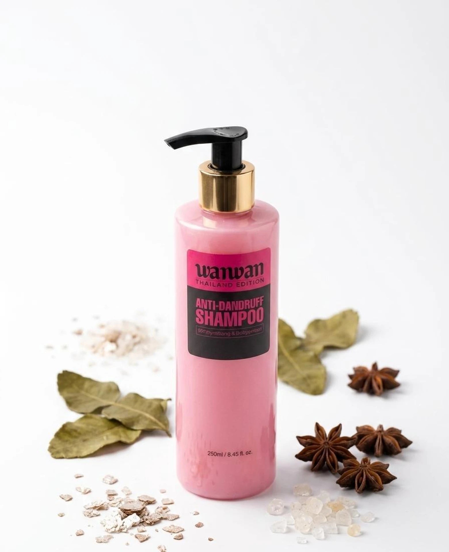 Wanwan Anti-Dandruff Shampoo | Zinc Pyrithione & Salicylic Acid Formula | Controls Dandruff, Itchy Scalp & Flakes | Deep Scalp Cleansing | 250ml
