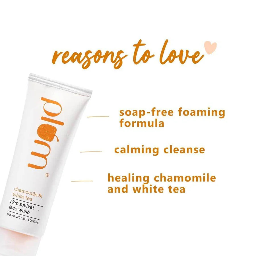 PLUM Chamomile & White Tea Skin Revival Face Wash 75ml