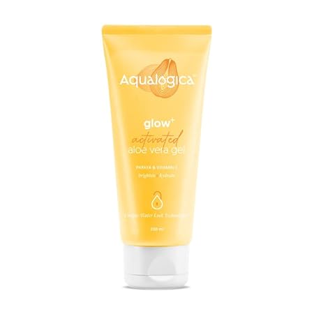 Aqualogica Glow+ Activated Aloe Vera Face Gel with Vitamin C & Papaya  -200ml