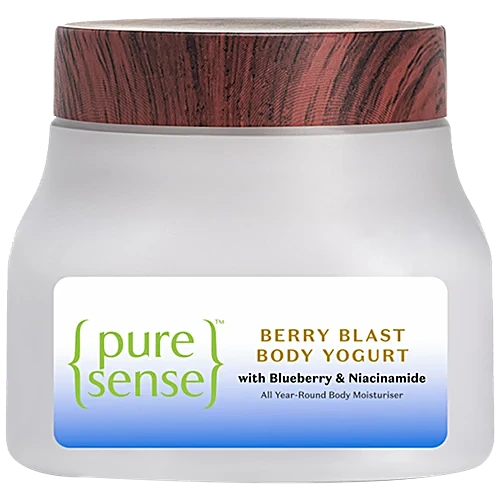 PureSense Berry Blast Body Yogurt with BLUEBERRY & NIACINAMIDE| For Deeply Nourished, Moisturised and Glowing Skin | 160ml