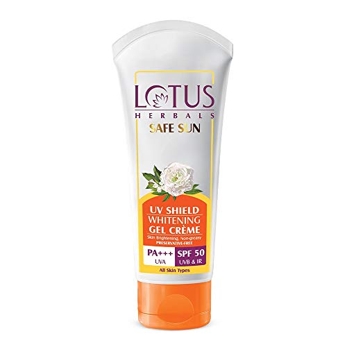 Lotus Herbals Safe Sun Dry-Touch Whitening Sunblock | Matte Texture | PA+++ | Preservative Free | 100g