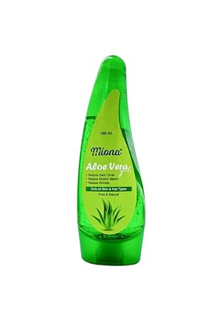 MIONA Aloe Vera Gel for Skin, Face, and Hair 100ML || 100% Pure & Natural Moisturizer, Soothes Sunburn, Acne, and Dry Skin