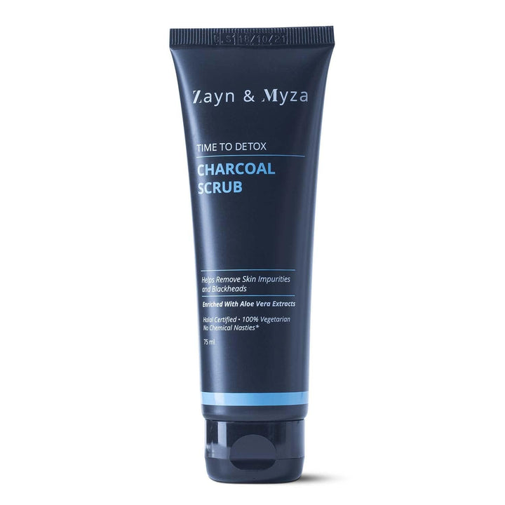 ZM Zayn & Myza Charcoal Face Scrub for Men & Women | Removes Blackheads & Impurities (75 ml)