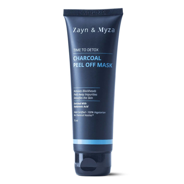 ZM Zayn & Myza Charcoal Peel Off Mask For Deep Cleansing | Removes Dirt, Blackheads & Whiteheads | Cleanses Pores & Controls Excess Oil | Bright & Glowing Skin | For All Skin Types, 75 Ml