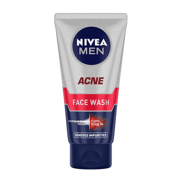 NIVEA MEN Acne Control Face Wash 100 g | With Magnolia Bark Extracts for 12 Hr Oil Control in Summer | Fights Dirt and Oil | For Oily Skin