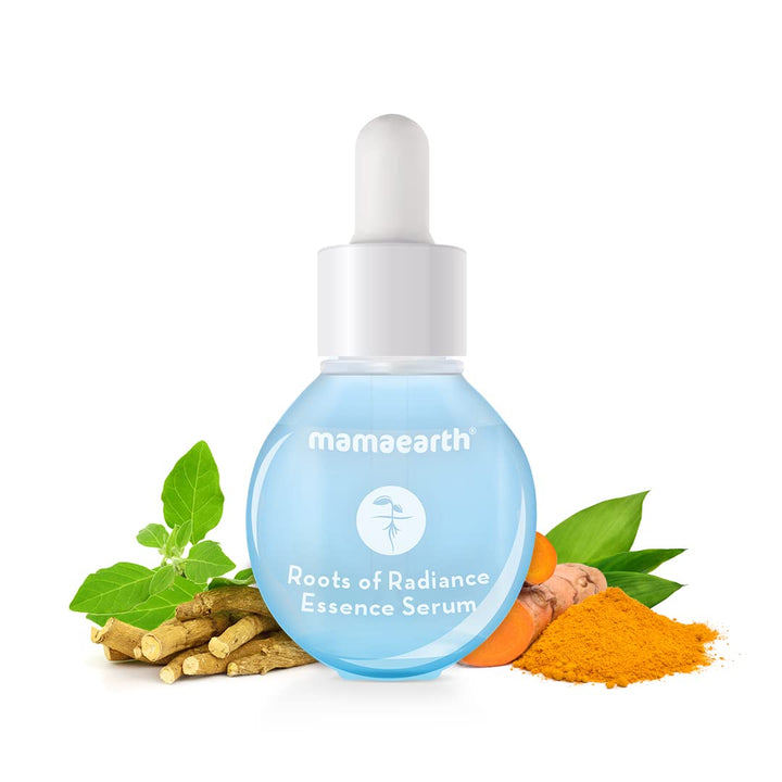 Mamaearth Roots Of Radiance Essence Face Serum For Brighting Skin With Ashwagandha & Turmeric For Radiant Skin 30 ml