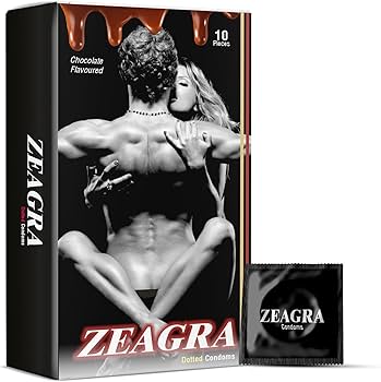 Zeagra Super Dotted Condoms (Pack of 3 Pieces) | Chocolate Flavour