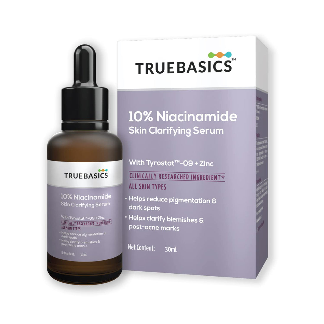 TrueBasics Serum 10% Niacinamide Skin Clarifying Serum, 30 ml