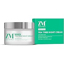 ZM Zayn and Myza Tea Tree Night Cream With Salicylic Acid  for acne prone skin 50g