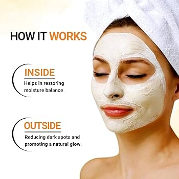 Plum Chamomile & White Tea Glow-Getter Face Mask | De-tanning Clay Mask | For Normal, Combination Skin | 100% Vegan, Cruelty Free | 60g