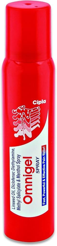 Diclofenac Dithylamine 1.16%w/w, Linseed Oil 3%w/w, Methyl Salicylate 10%w/w and Menthol 5%w/w Spray