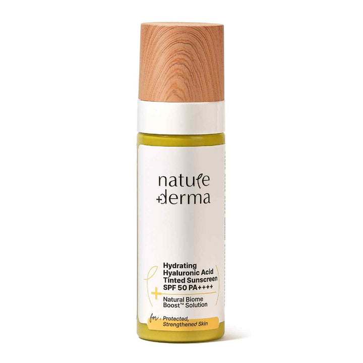 Nature Derma Hydrating Hyaluronic Acid  Sunscreee-Boost™|Protection against Sunburn & Sun Damage|Glowing & Strengthened Skin | 50ml |