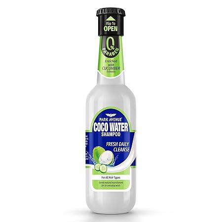 Park Avenue Coco Water Shampoo with cucumber for everyday natural nourishment of hair 180ml
