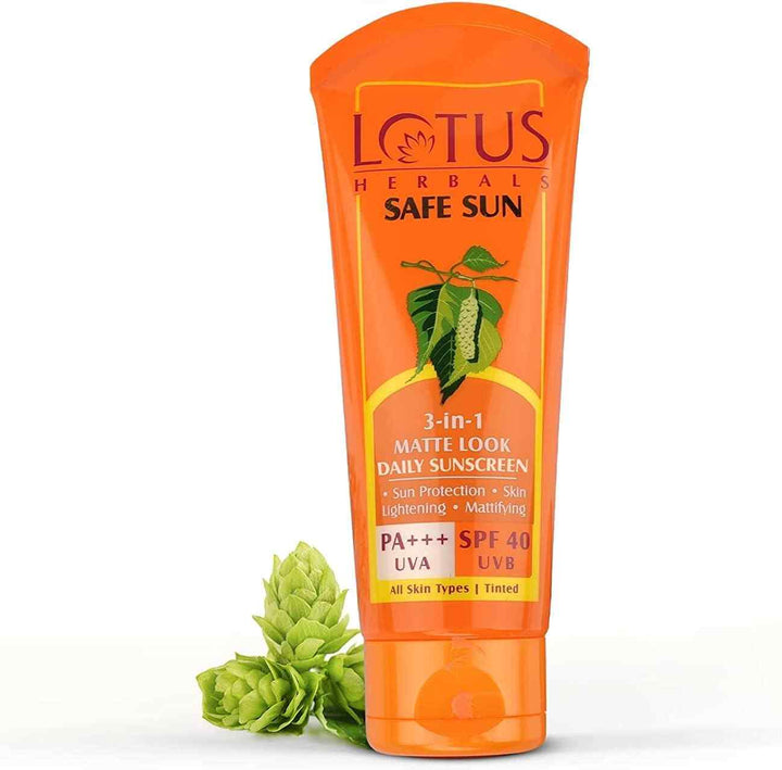 Lotus Herbals Safe Sun 3-In-1 Matte Look Daily Sunblock Lotion SPF 40 | 100g