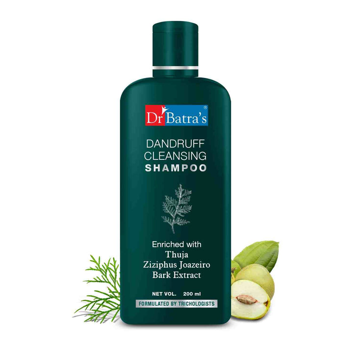 Dr Batra's Anti-Dandruff Shampoo, Enriched With Natural Extract Of Thuja, Dandruff Treatment With 100% Natural Ingredients & Paraben Free, 200 Ml