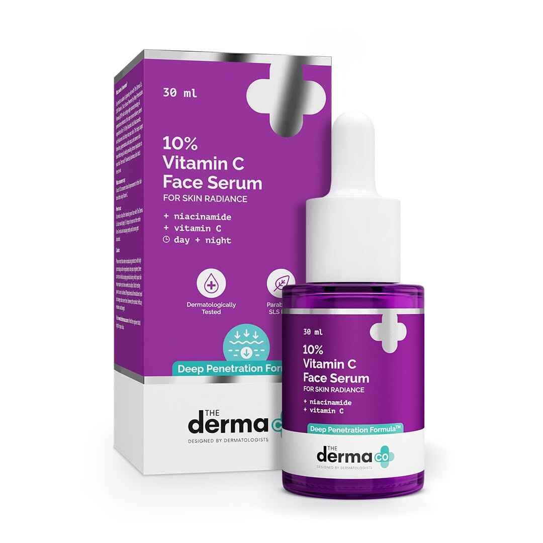 The Derma Co 10% Vitamin C Face Serum with 5% Niacinamide, Powered by Deep Penetration Formula ,30ml