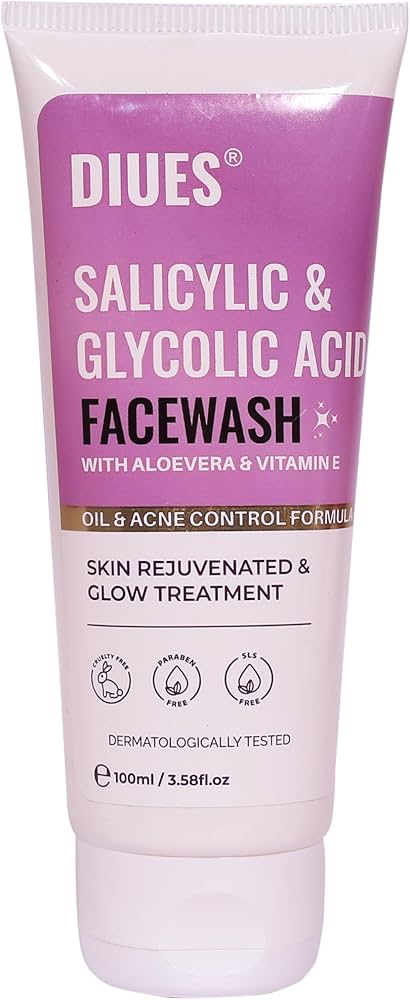Glycolic acid 1%,  Salicylic acid 1%, Vitamin E Face Wash, 100 ML