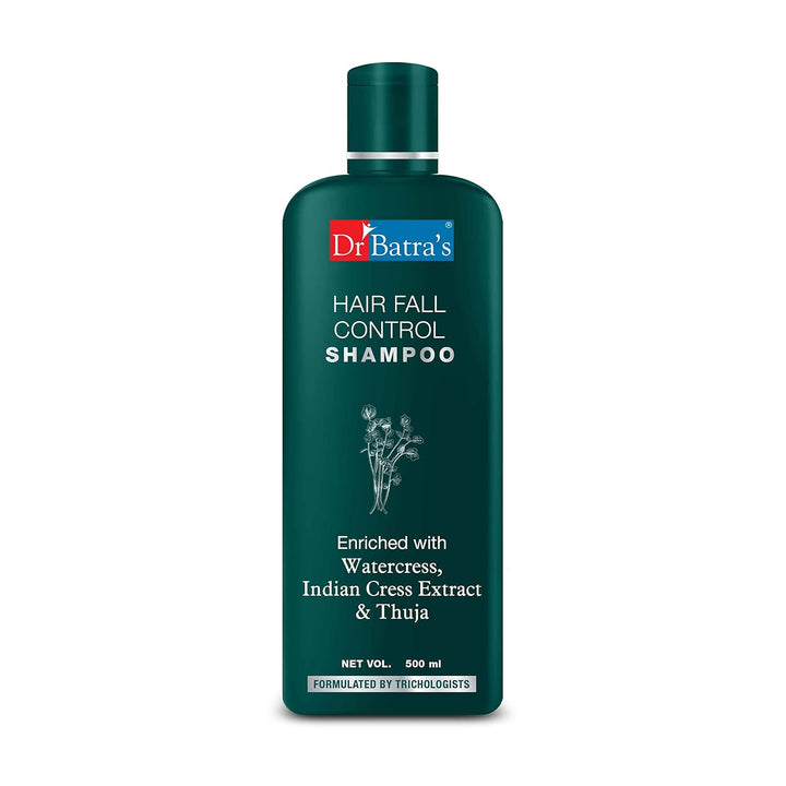 Dr Batra’s Hair Fall Control Shampoo, Herbal Shampoo for Hair Fall, Paraben, SLES, Silicone Free, Best Shampoo For Hair (500 ml)