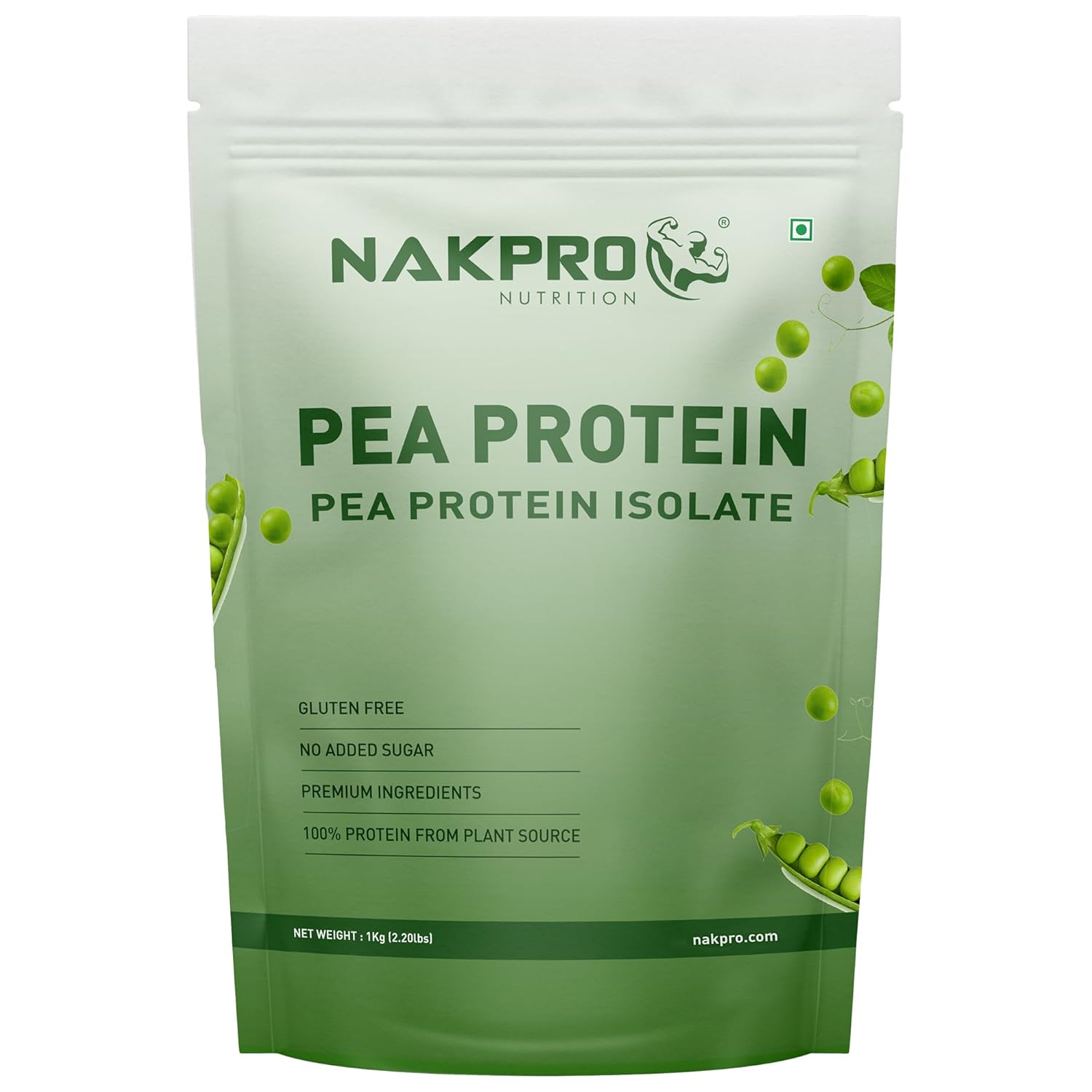 NAKPRO 100% Pea Protein Isolate – Unflavoured (1kg)