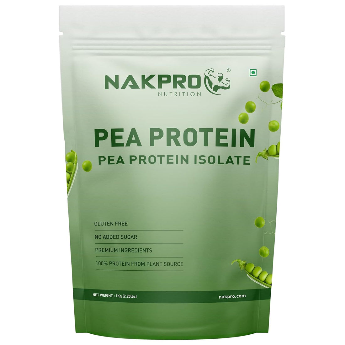 NAKPRO 100% Pea Protein Isolate – Unflavoured (1kg)