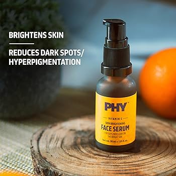 Phy Vitamin C Face Serum | Brightens skin & reduces dark spots | Boosts skin glow | Light, non-greasy serum for men | Great for all skin types, 30 ml