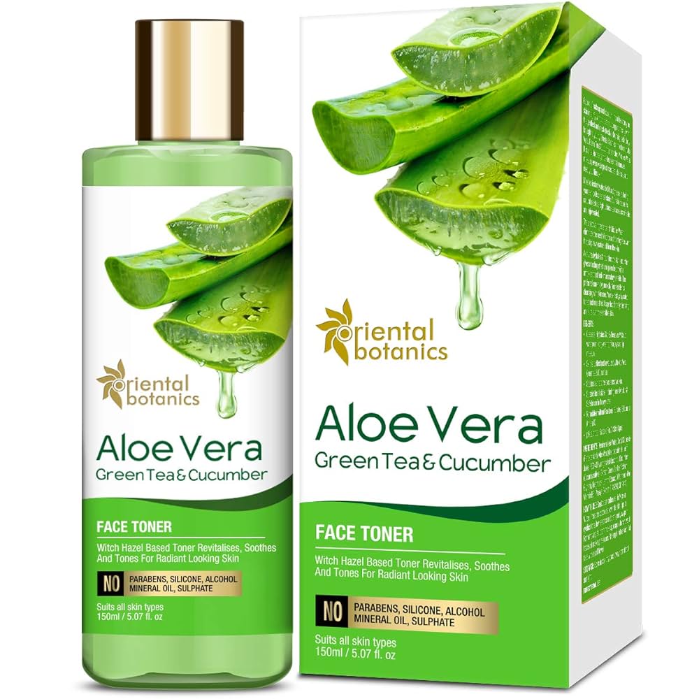 Oriental Botanics Aloe Vera, Green Tea & Cucumber Face Toner| 150 mL