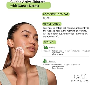 Nature Derma Hyaluronic Acid Toner Essence with Natural Biome-Boost™ | Reduces Redness & Skin Reactivity| Hydrated, Toned, Strengthened Skin | 100ml