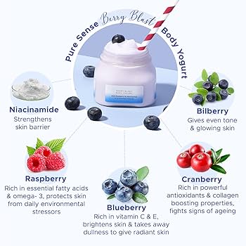 PureSense Berry Blast Body Yogurt with BLUEBERRY & NIACINAMIDE| 160ml